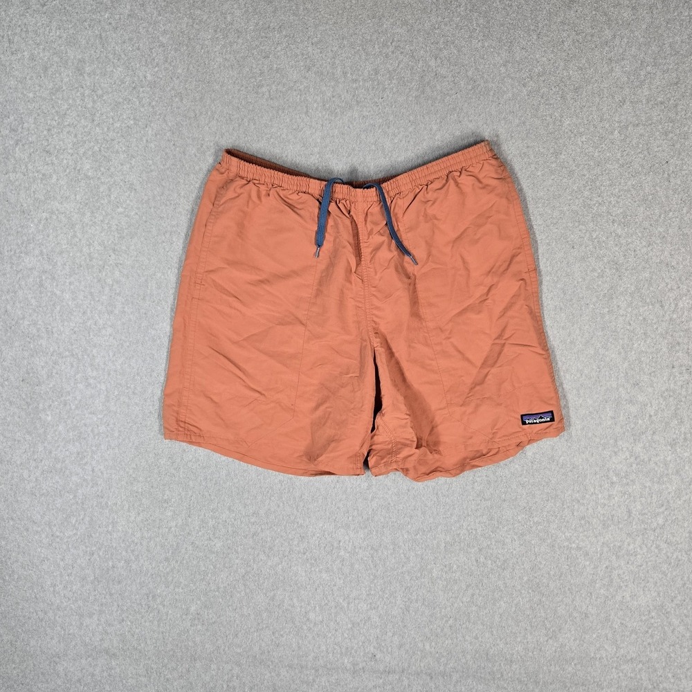 Patagonia Men Acitvewear Shorts L Orange Baggies Longs 6" Inseam